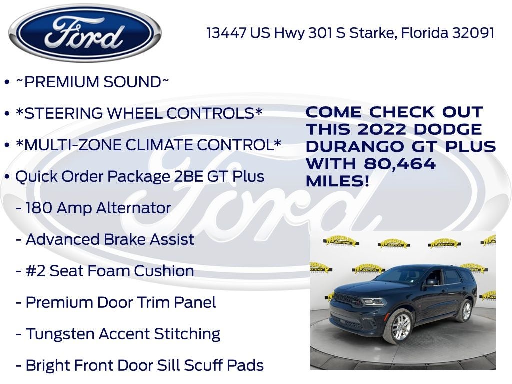 2022 Dodge Durango GT Plus