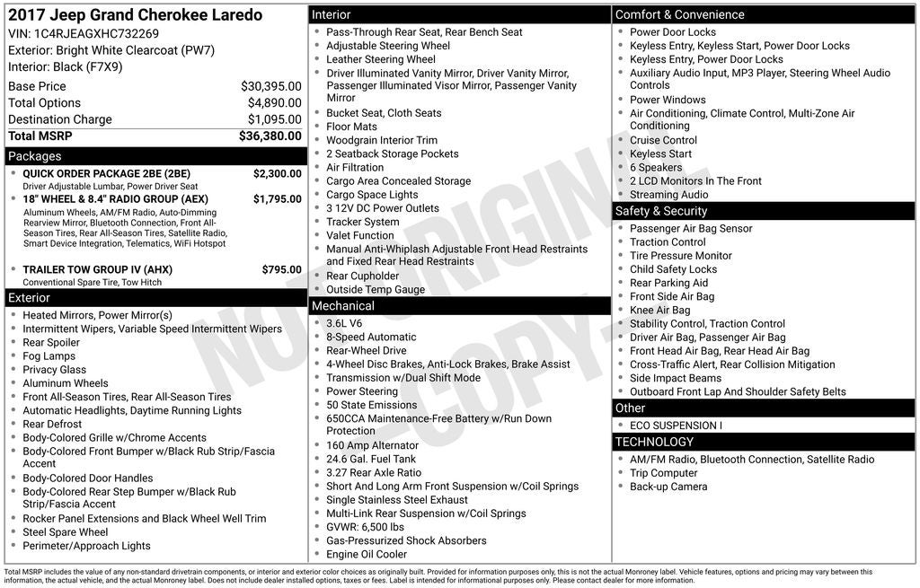 2017 Jeep Grand Cherokee Laredo