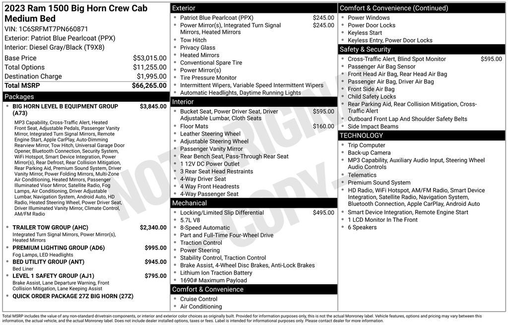 2023 RAM 1500 Big Horn/Lone Star