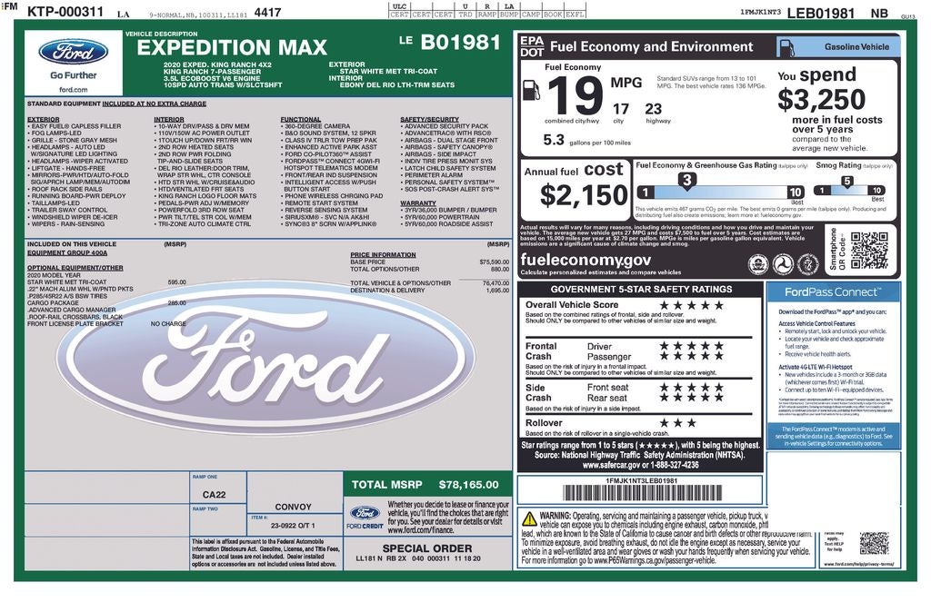 2020 Ford Expedition Max King Ranch MAX