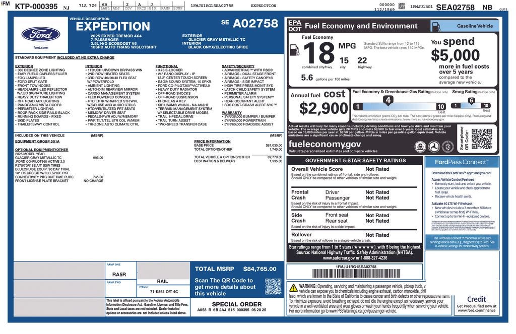 2025 Ford Expedition Tremor