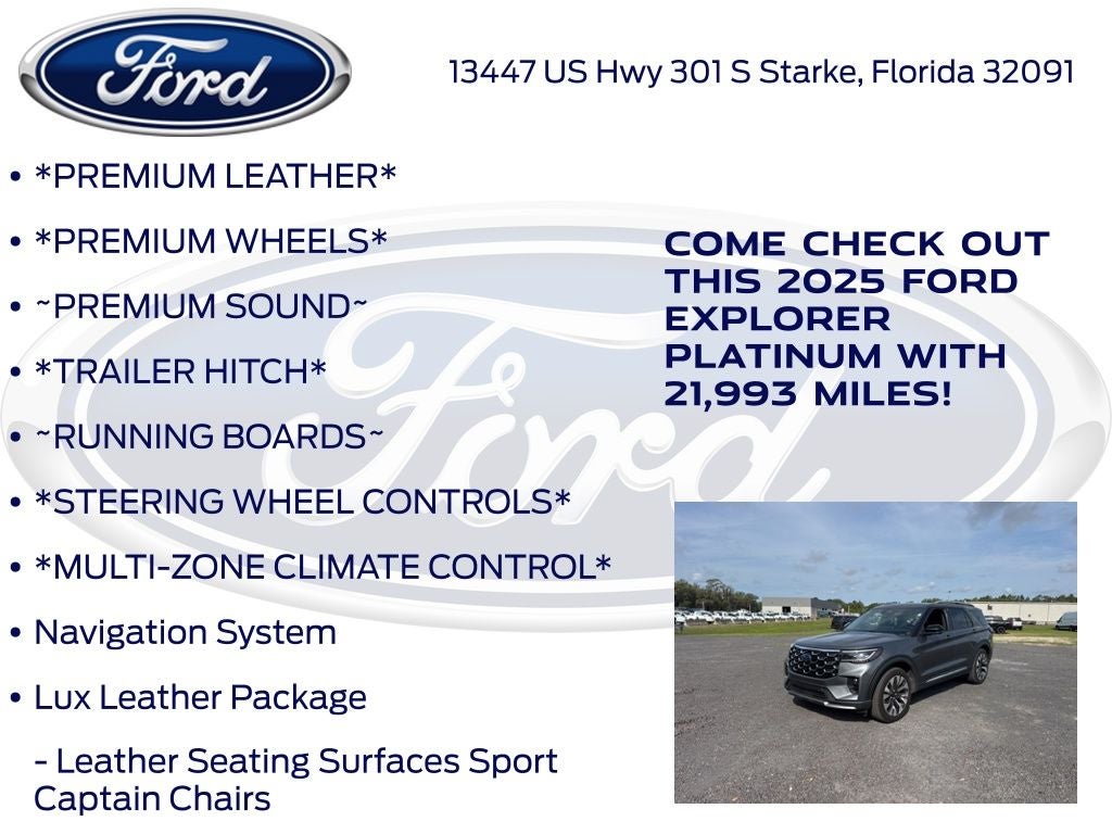 2025 Ford Explorer Platinum