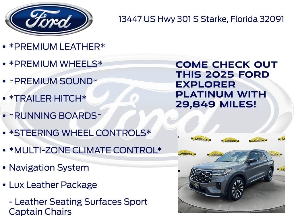 2025 Ford Explorer Platinum