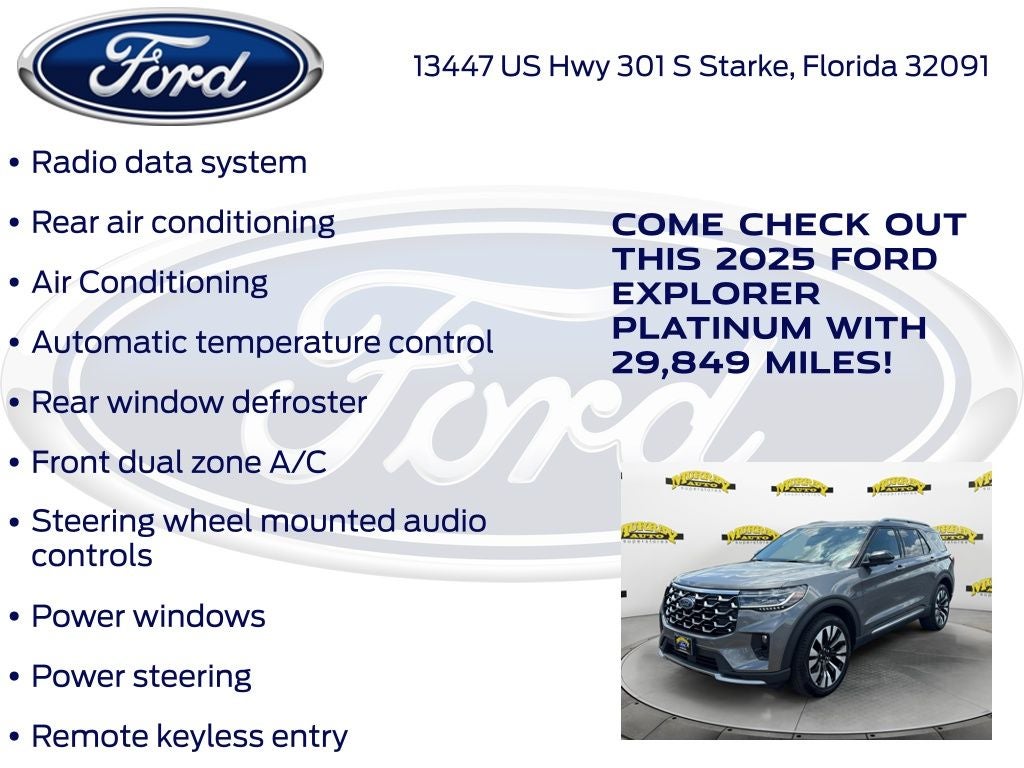 2025 Ford Explorer Platinum