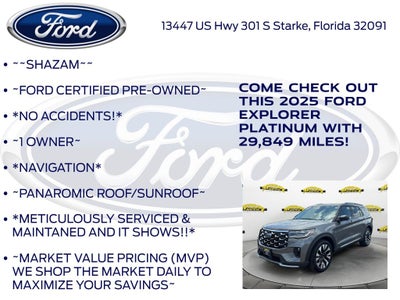 2025 Ford Explorer Platinum
