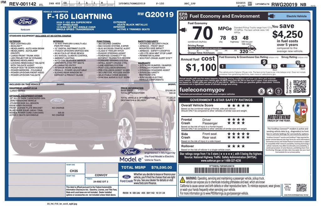 2024 Ford F-150 Lightning Lariat