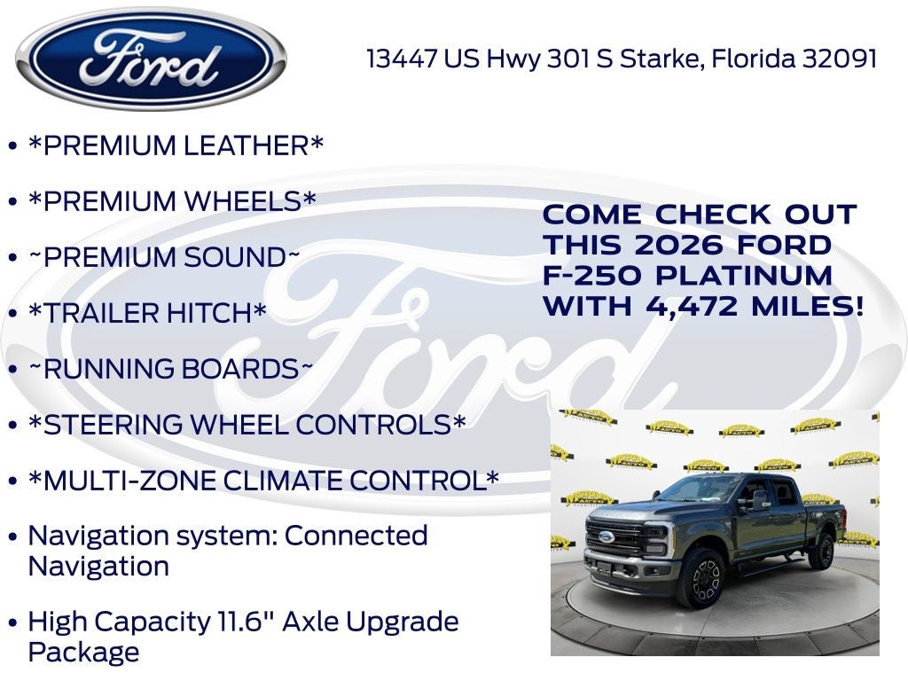 2026 Ford F-250SD Platinum HIGH OUTPUT