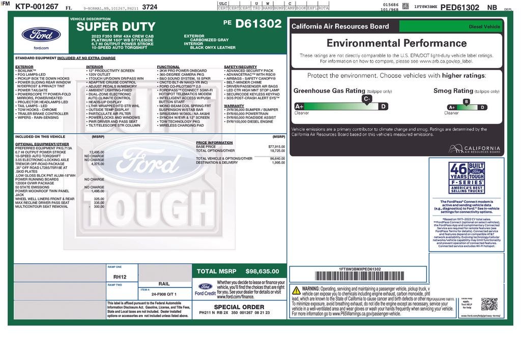 2023 Ford F-350SD Platinum