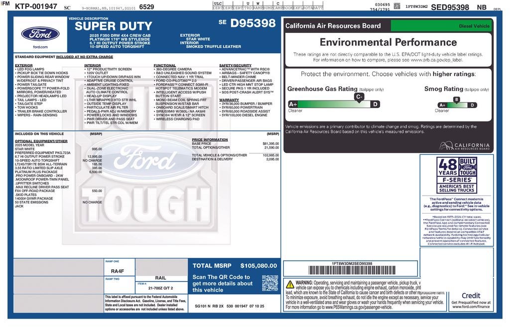 2025 Ford F-350SD Platinum