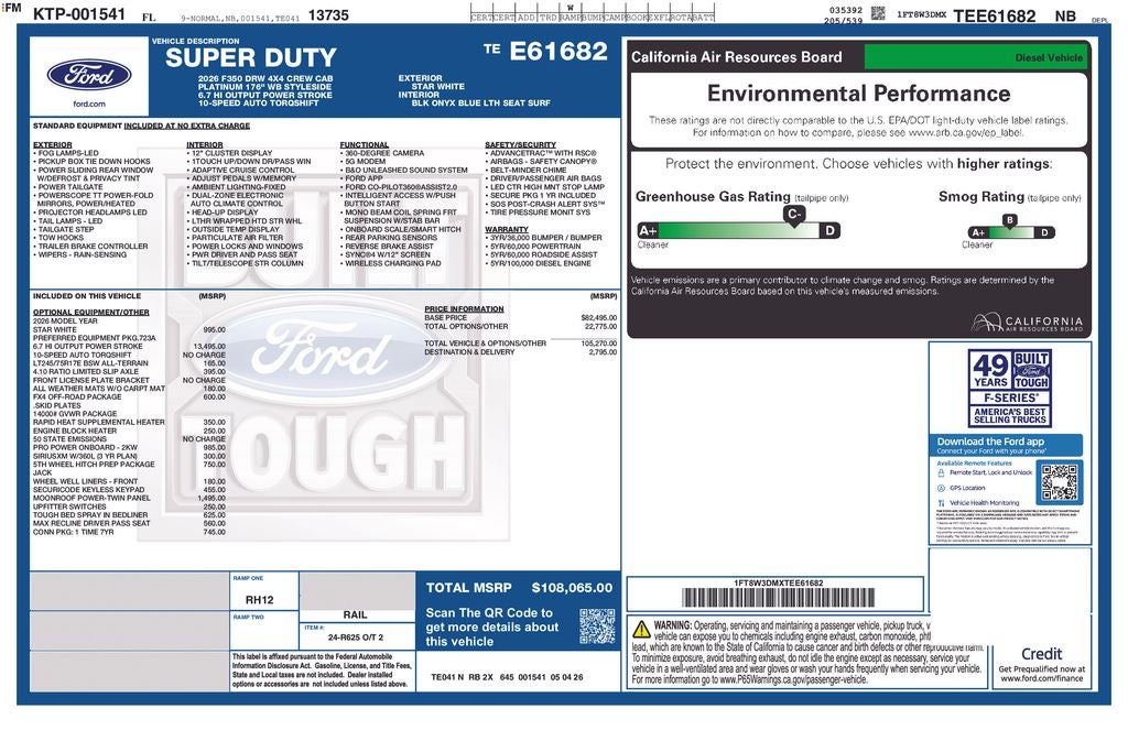 2026 Ford F-350SD Platinum DRW