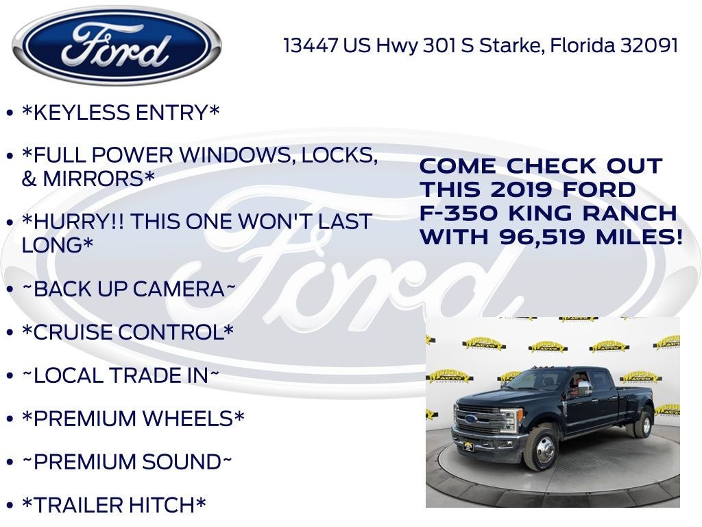 2019 Ford F-350SD King Ranch DRW