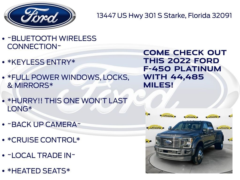 2022 Ford F-450SD Platinum DRW