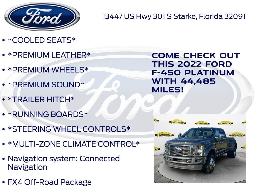 2022 Ford F-450SD Platinum DRW