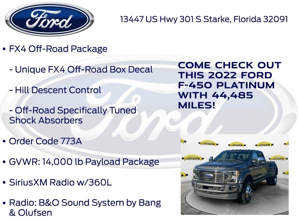 2022 Ford F-450SD Platinum DRW