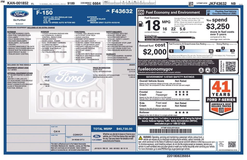 2018 Ford F-150 XLT