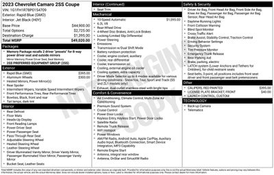 2023 Chevrolet Camaro SS 2SS