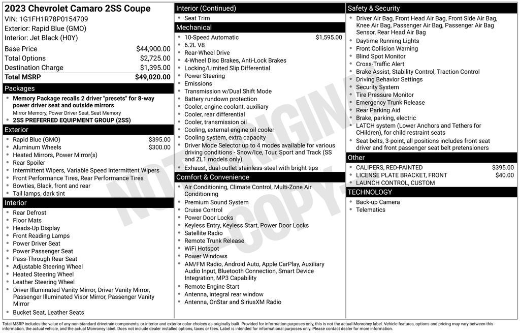 2023 Chevrolet Camaro SS 2SS