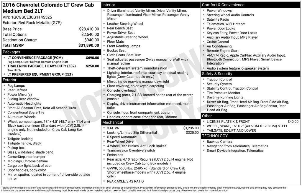 2016 Chevrolet Colorado LT