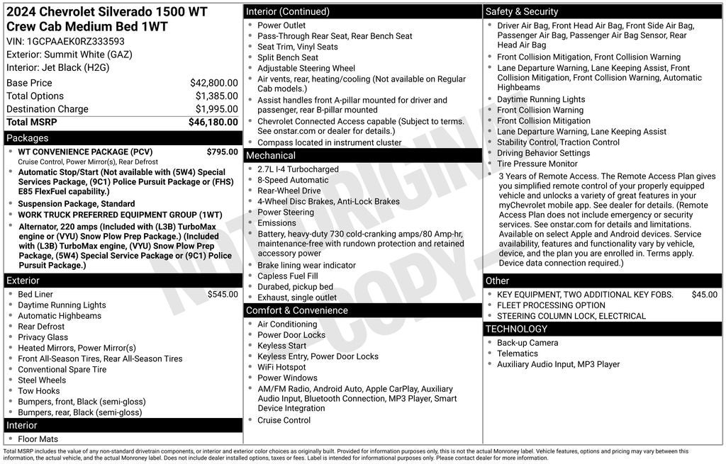 2024 Chevrolet Silverado 1500 WT