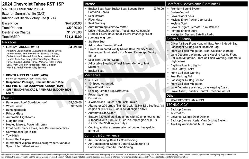 2024 Chevrolet Tahoe RST