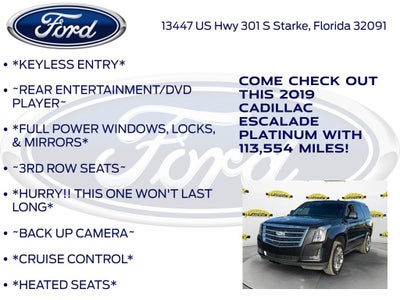 2019 Cadillac Escalade Platinum Edition