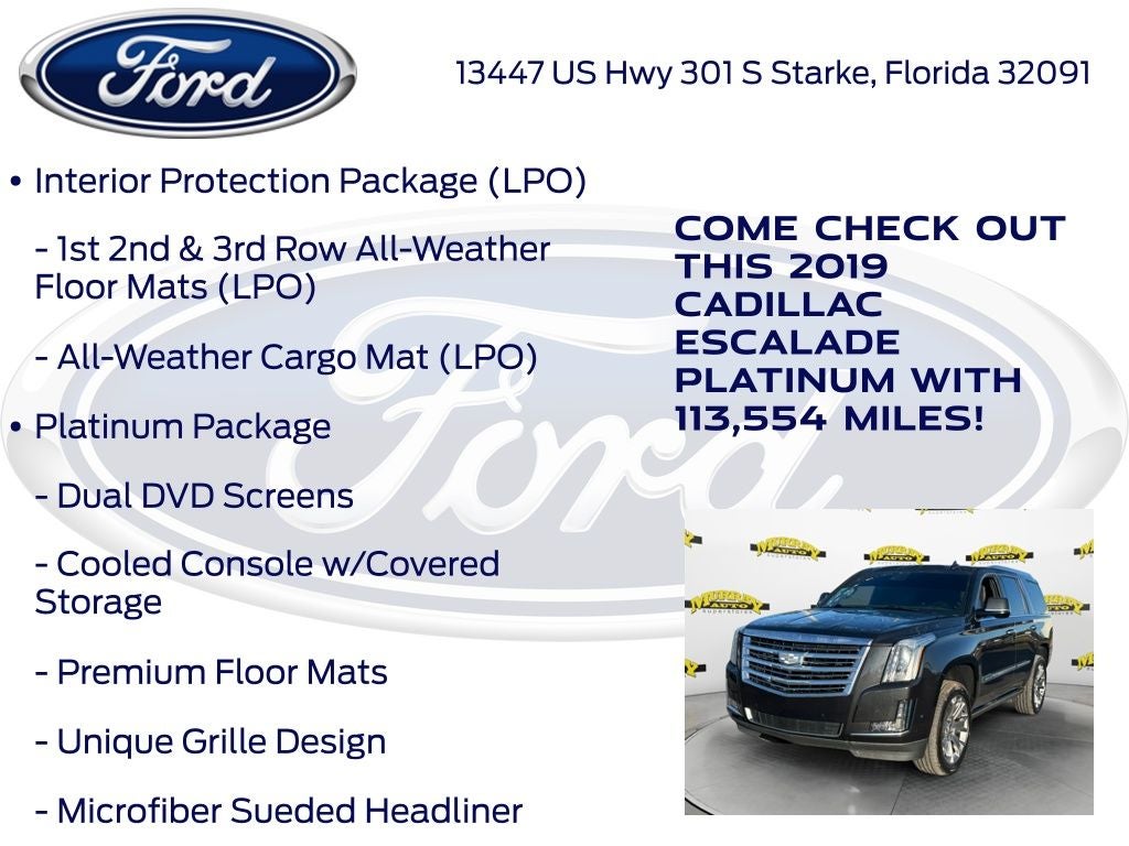 2019 Cadillac Escalade Platinum Edition