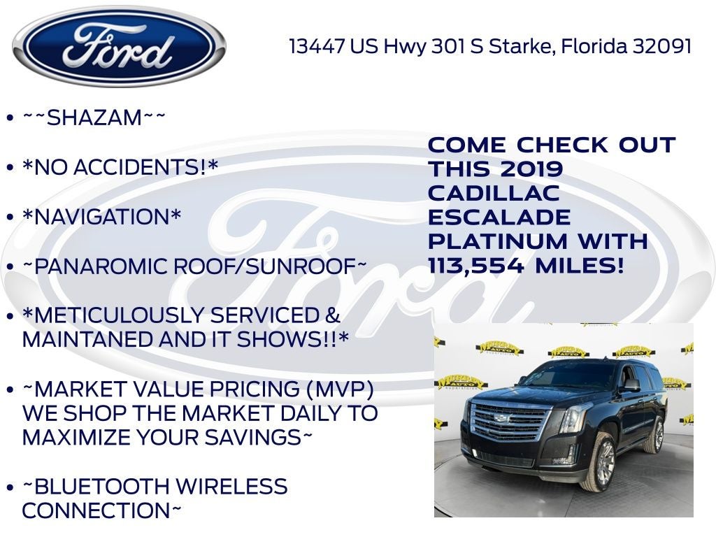 2019 Cadillac Escalade Platinum Edition