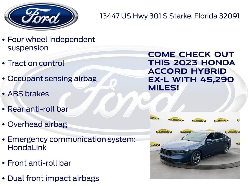 2023 Honda Accord Hybrid EX-L