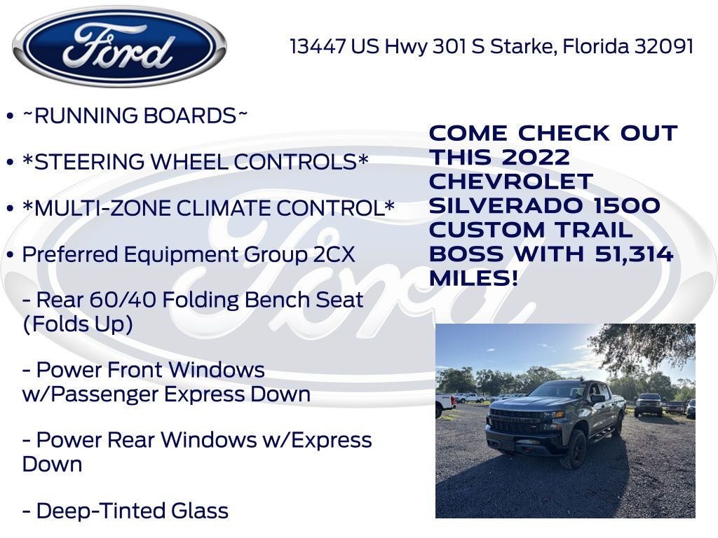 2022 Chevrolet Silverado 1500 LTD Custom Trail Boss