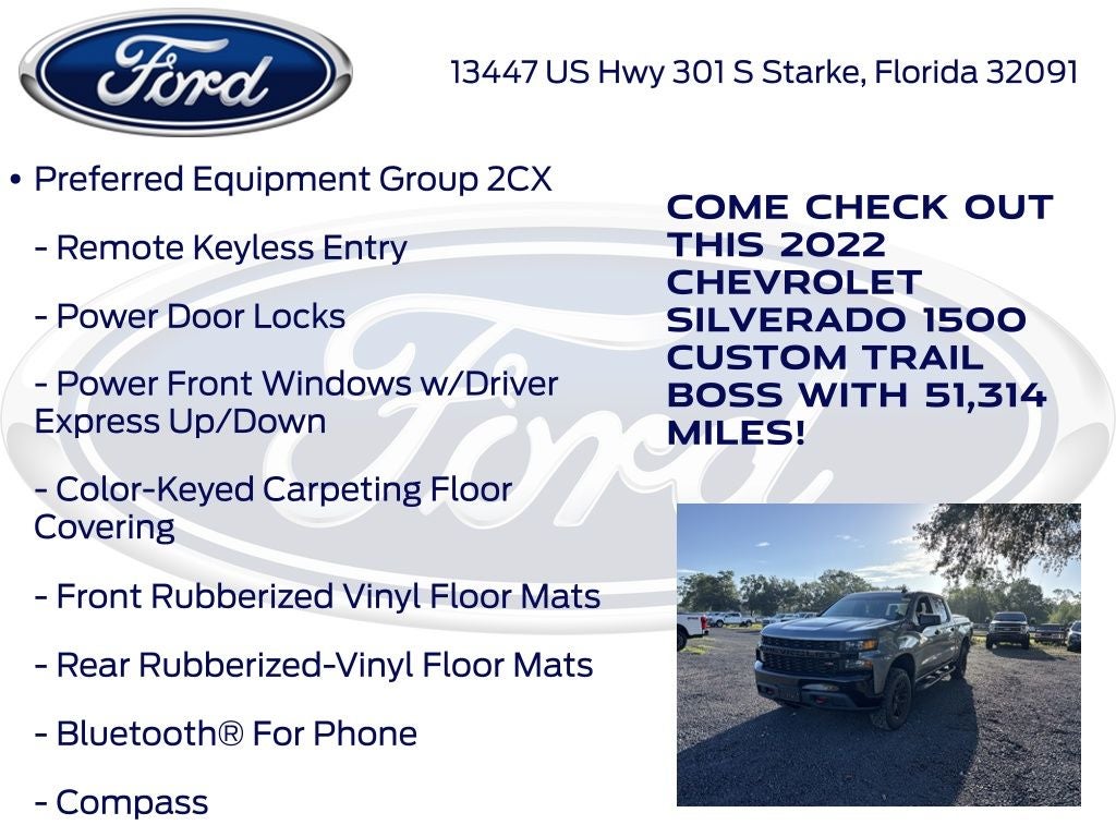 2022 Chevrolet Silverado 1500 LTD Custom Trail Boss