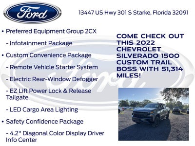 2022 Chevrolet Silverado 1500 LTD Custom Trail Boss