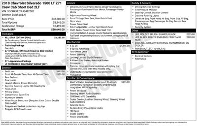 2018 Chevrolet Silverado 1500 LT LT2