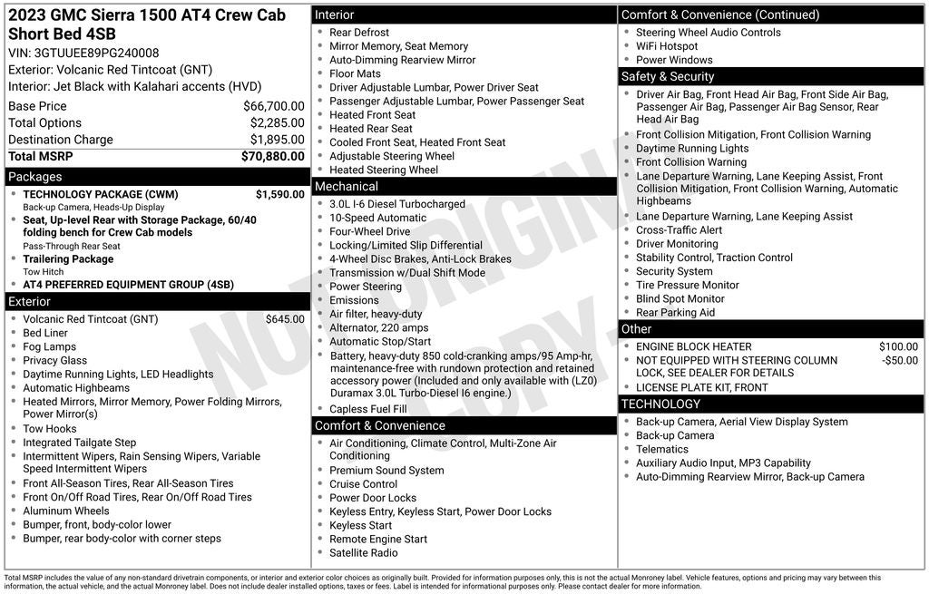 2023 GMC Sierra 1500 AT4
