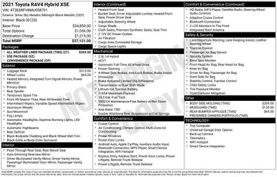 2021 Toyota RAV4 Hybrid XSE