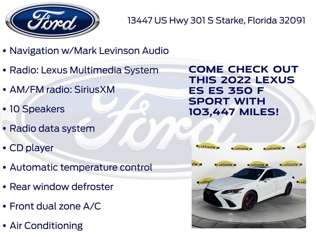 2022 Lexus ES 350 F Sport