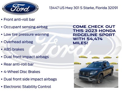 2023 Honda Ridgeline Sport -CERTIFIED-