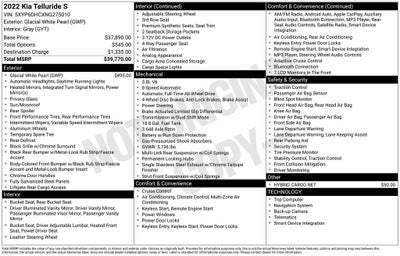 2022 Kia Telluride S