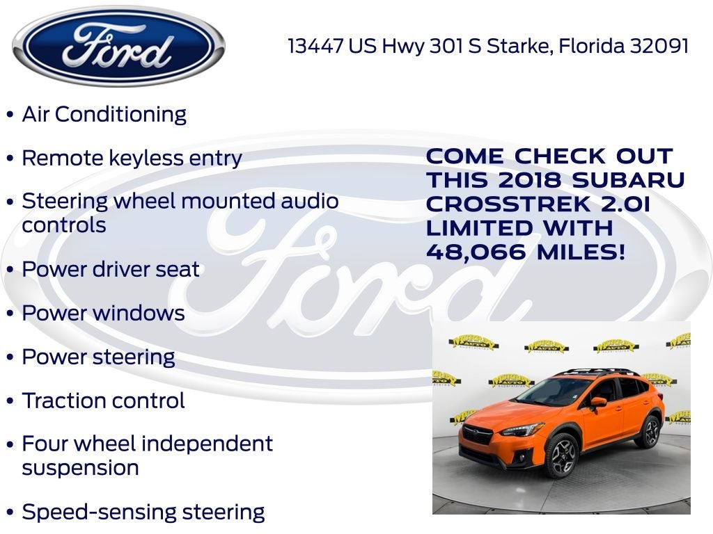 2018 Subaru Crosstrek 2.0i Limited