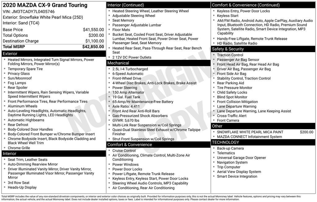 2020 Mazda Mazda CX-9 Grand Touring