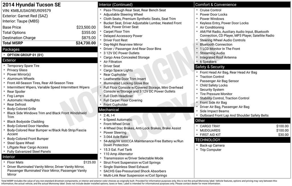 2014 Hyundai Tucson SE