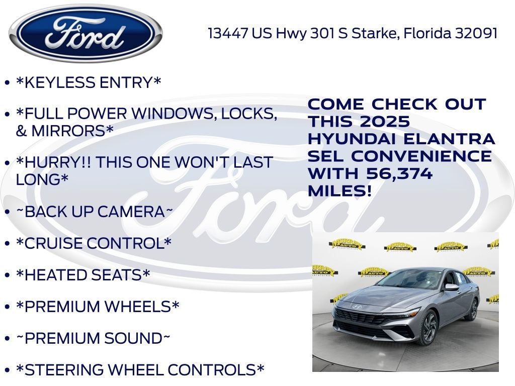 2025 Hyundai Elantra SEL Convenience