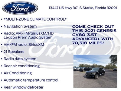 2021 Genesis GV80 3.5T Advanced +