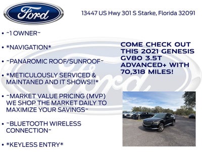 2021 Genesis GV80 3.5T Advanced +