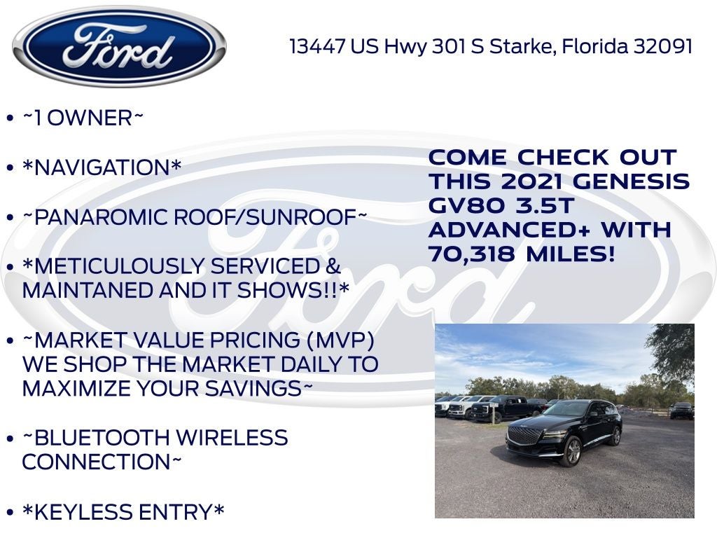 2021 Genesis GV80 3.5T Advanced +